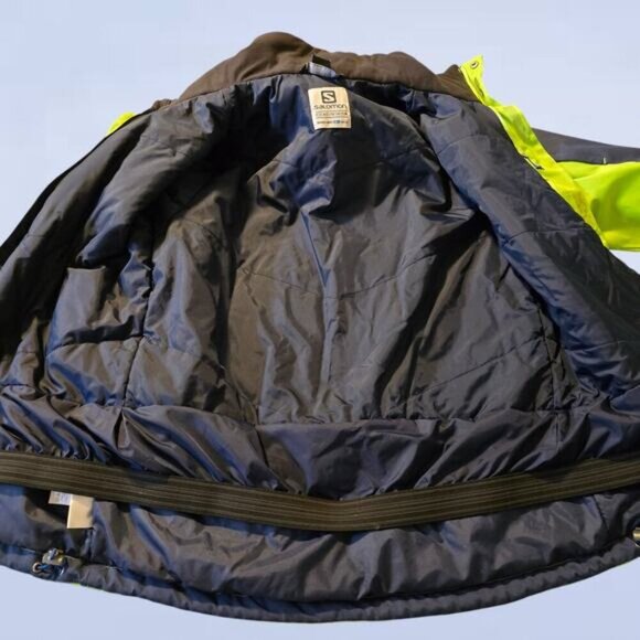 Salomon Icerocket Ski Jacket in Acid Lime/Night Sky - Size Medium - Picture 8 of 9